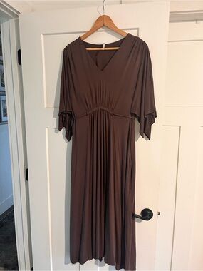 Soma Brown V-Neck Maxi Dress